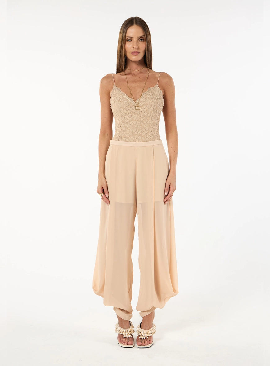 Calça Chiffon - Areia