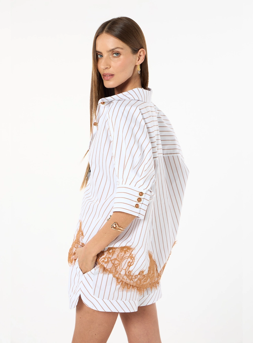 Conjunto Camisa E Short - Off White
