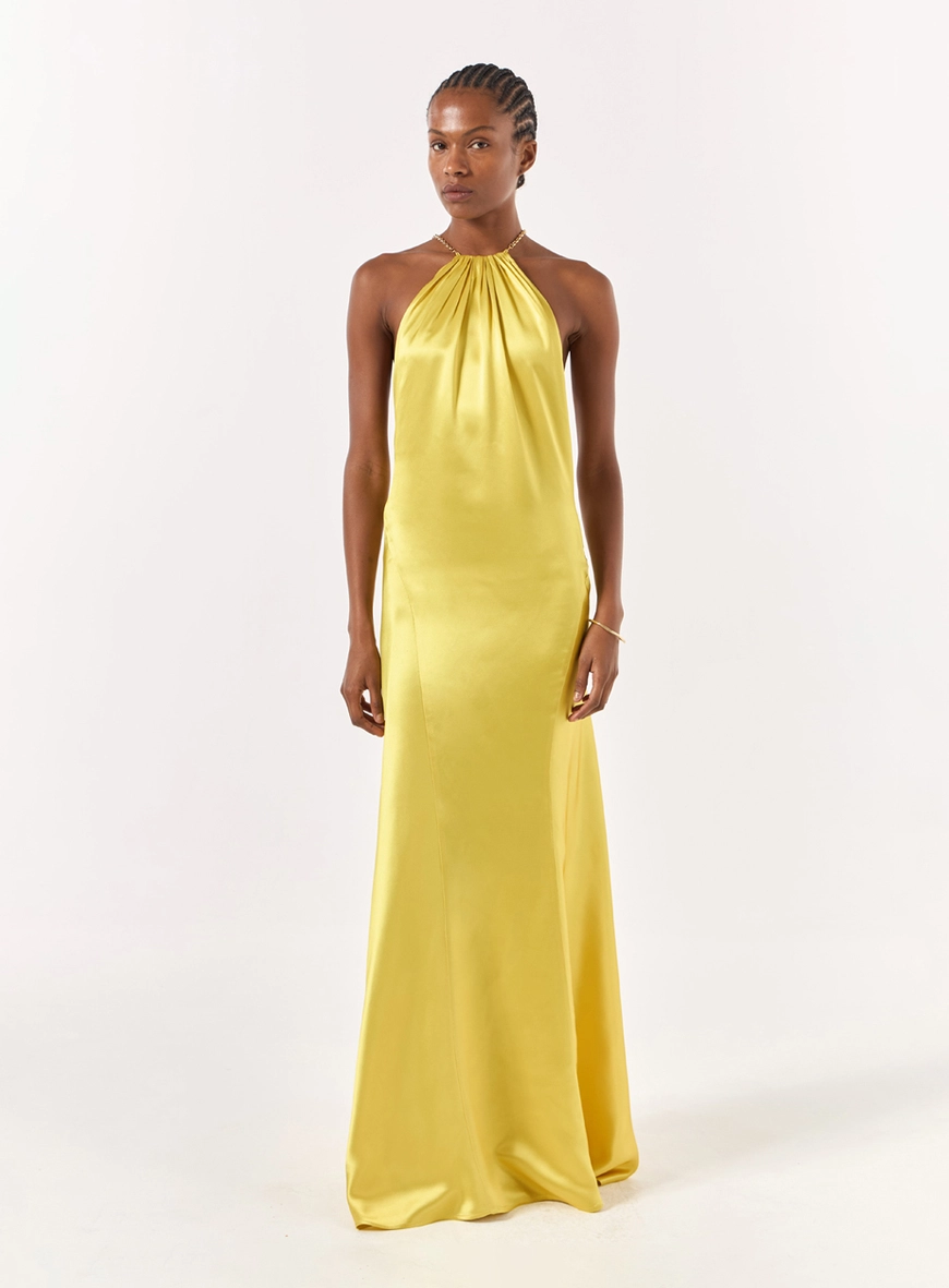 Vestido Longo Alças Correntes -  Melon