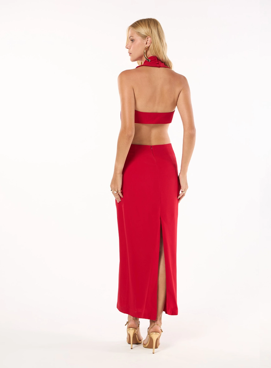 Vestido Longo Frente Única - Rubi