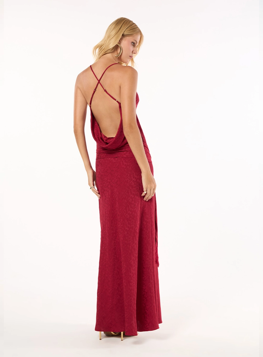 Vestido Longo Costas Degagê - Rubi
