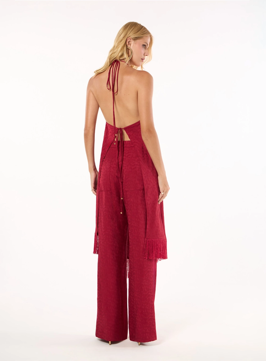 Conjunto Jacquard Blusa E Calça - Rubi