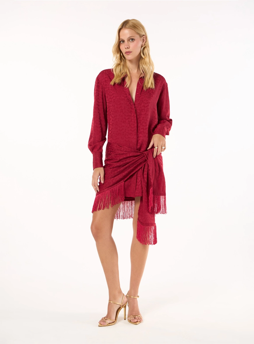 Conjunto Jacquard Camisa E Saia - Rubi